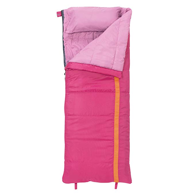 An image of Slumberjack Kit 40 Rectangular Sleeping Bag-Girl's 52729812SR Girls 40 Degree Sleeping Bag