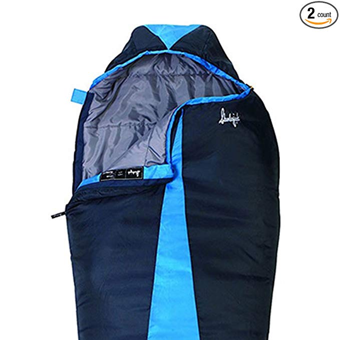 An image related to Slumberjack Latitude Blue Single Polyester Taffeta Mummy Sleeping Bag