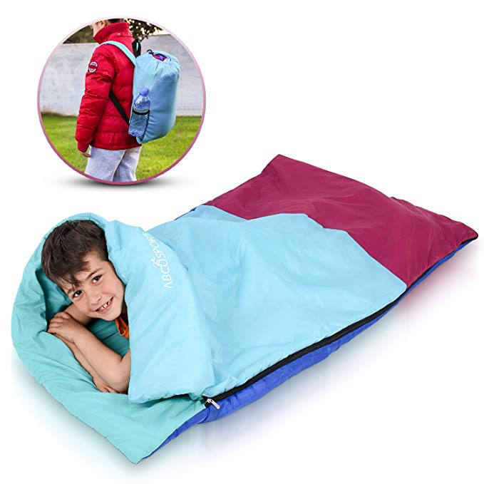 An image of Abco Tech Kids Or Children's Junior ABC2188 Kids 50 Degree Polyester Sleeping Bag | Expert Camper 