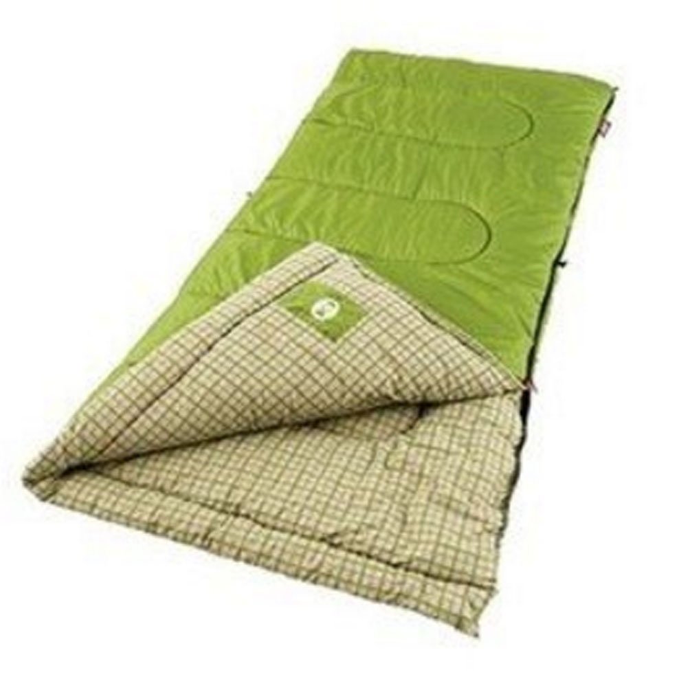 An image of Coleman Green Valley 40 Degree Cotton Flannel Sleeping Bag