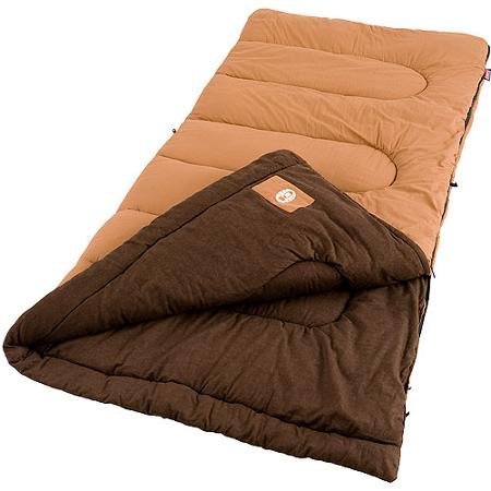 An image of Coleman Dunnock Men's 20 Degree Cotton Flannel Sleeping Bag | Expert Camper 