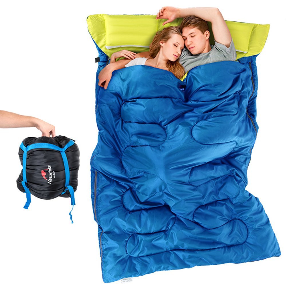 An image of Naturehike Blue Men's Double Lightweight Rectangular Sleeping Bag | Expert Camper 