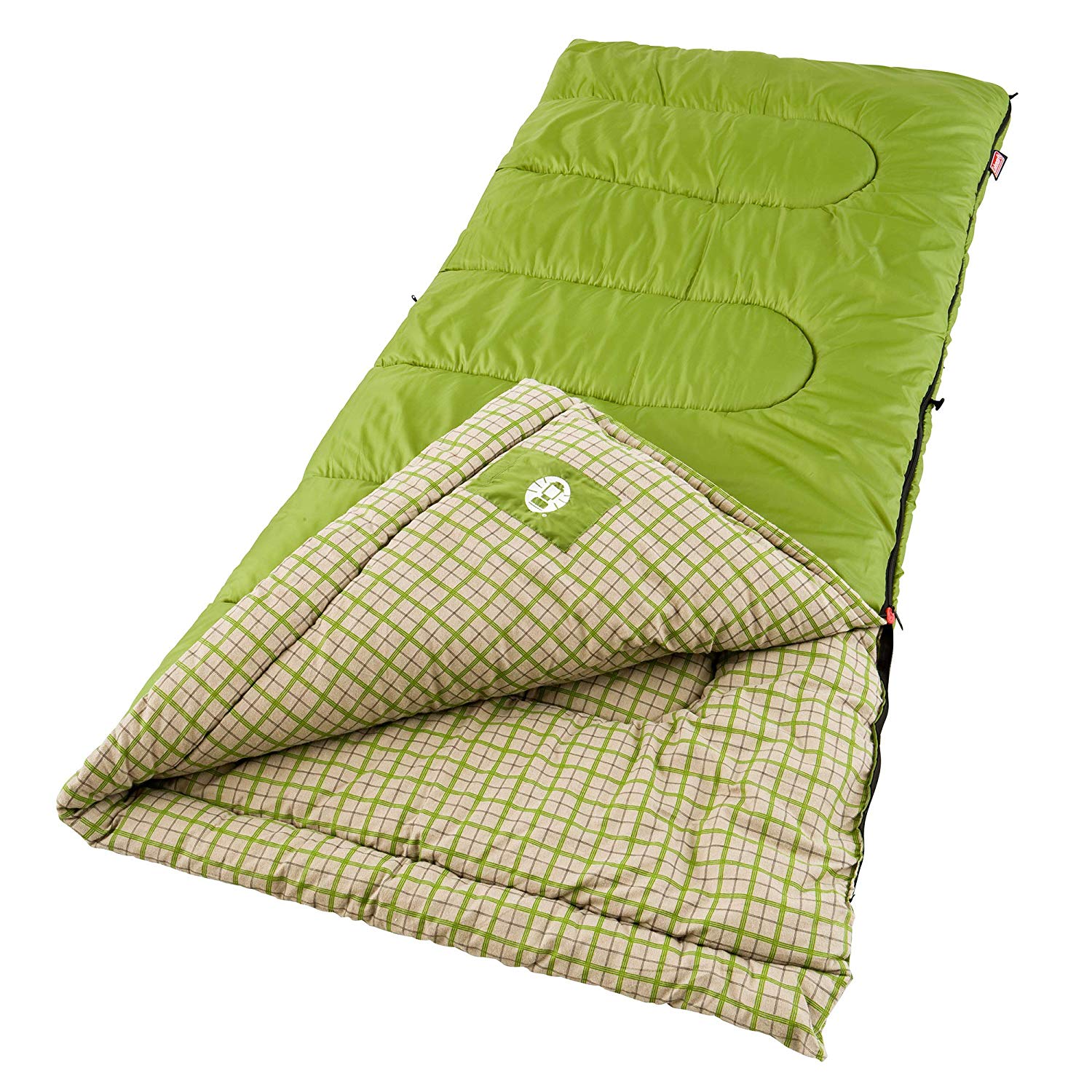 An image of Coleman Green Valley SS-SMS-765650 Cotton Flannel Sleeping Bag | Expert Camper 