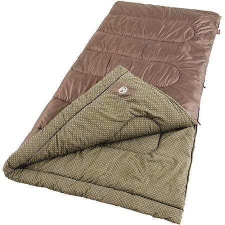 An image of Coleman Oak Point Men's 30 Degree Flannel Sleeping Bag | Expert Camper 