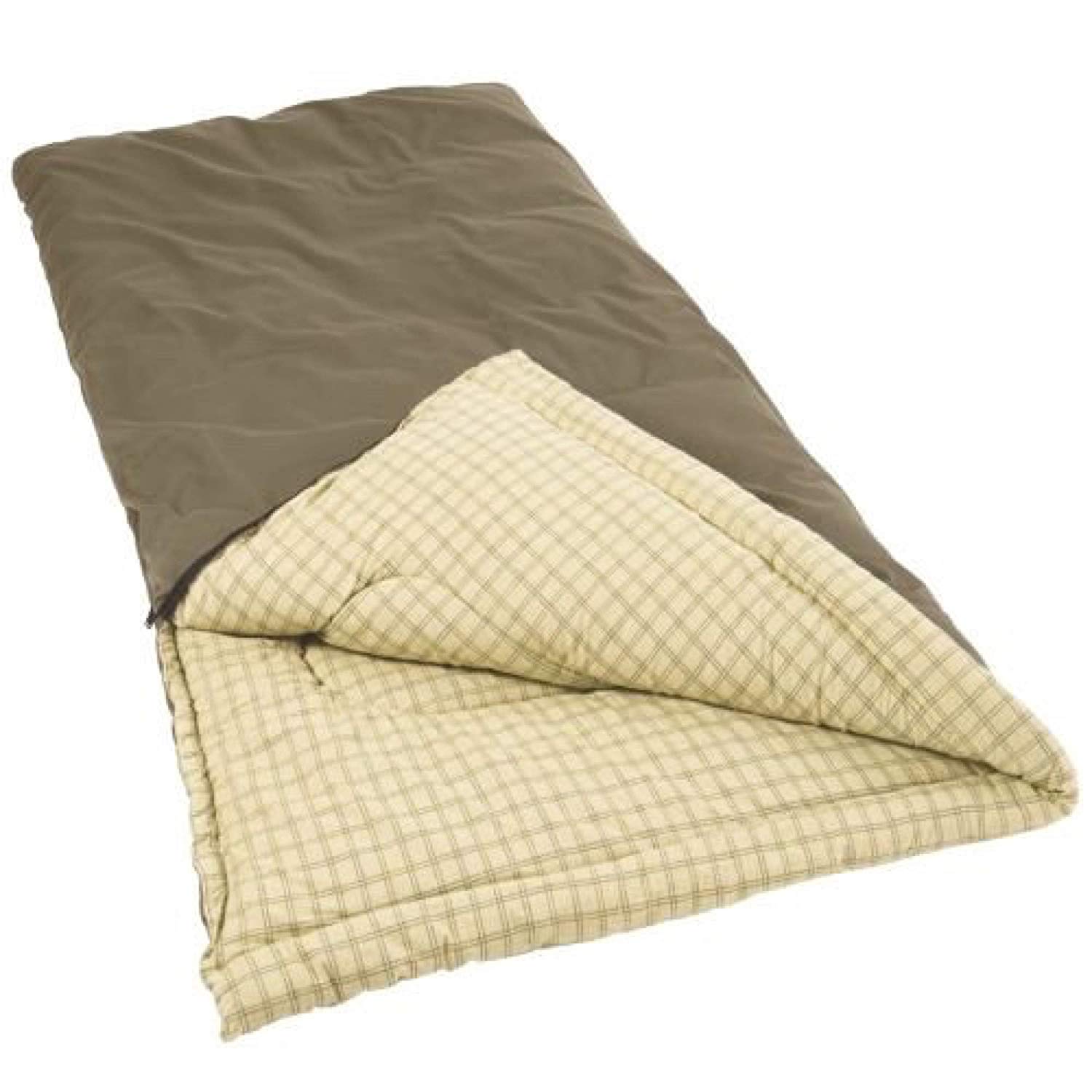 An image of Coleman Big Game 2000000100 Men's 0 Degree Cotton Flannel Sleeping Bag