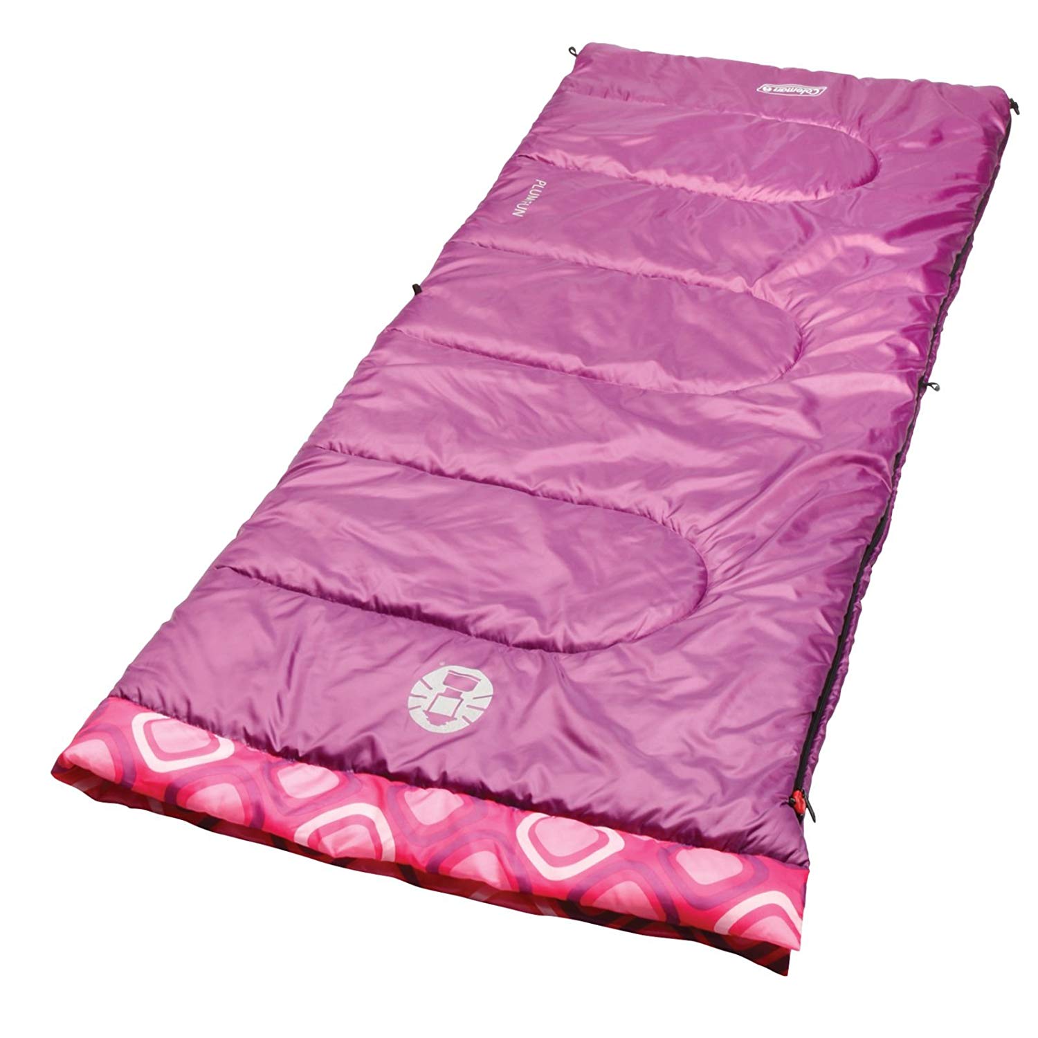 An image of Coleman Plum Fun 2000019645 Kids 40 Degree Sleeping Bag | Expert Camper 