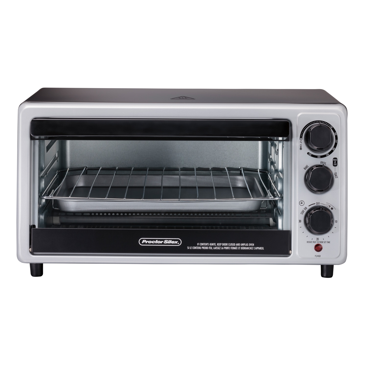 An image of Proctor Silex 31124 Conventional Countertop Six Slice Toaster Oven | Toasty Ovens 