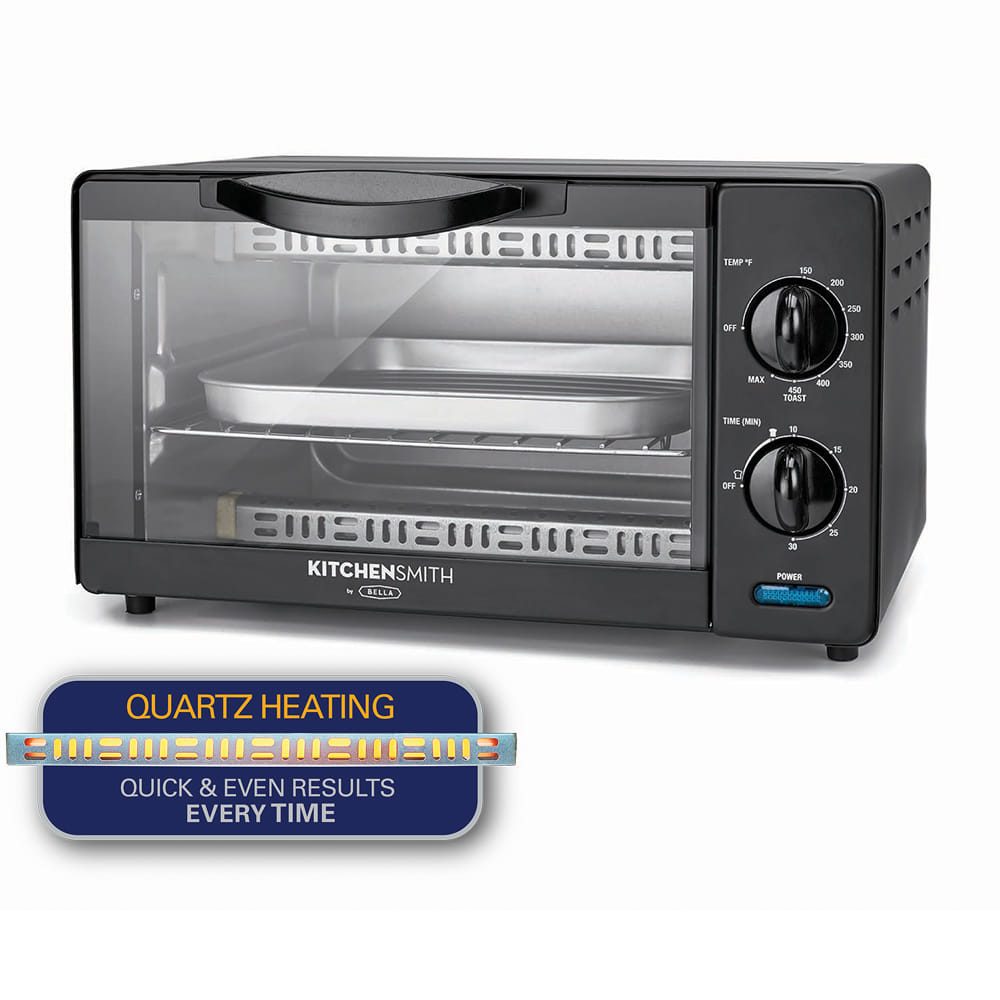 An image of Bella KitchenSmith Quartz Countertop Four Slice Toaster Oven