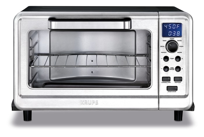 Bialetti Extra Large 6 Slice 1800 Watt Countertop Convection Toaster Oven,  Black