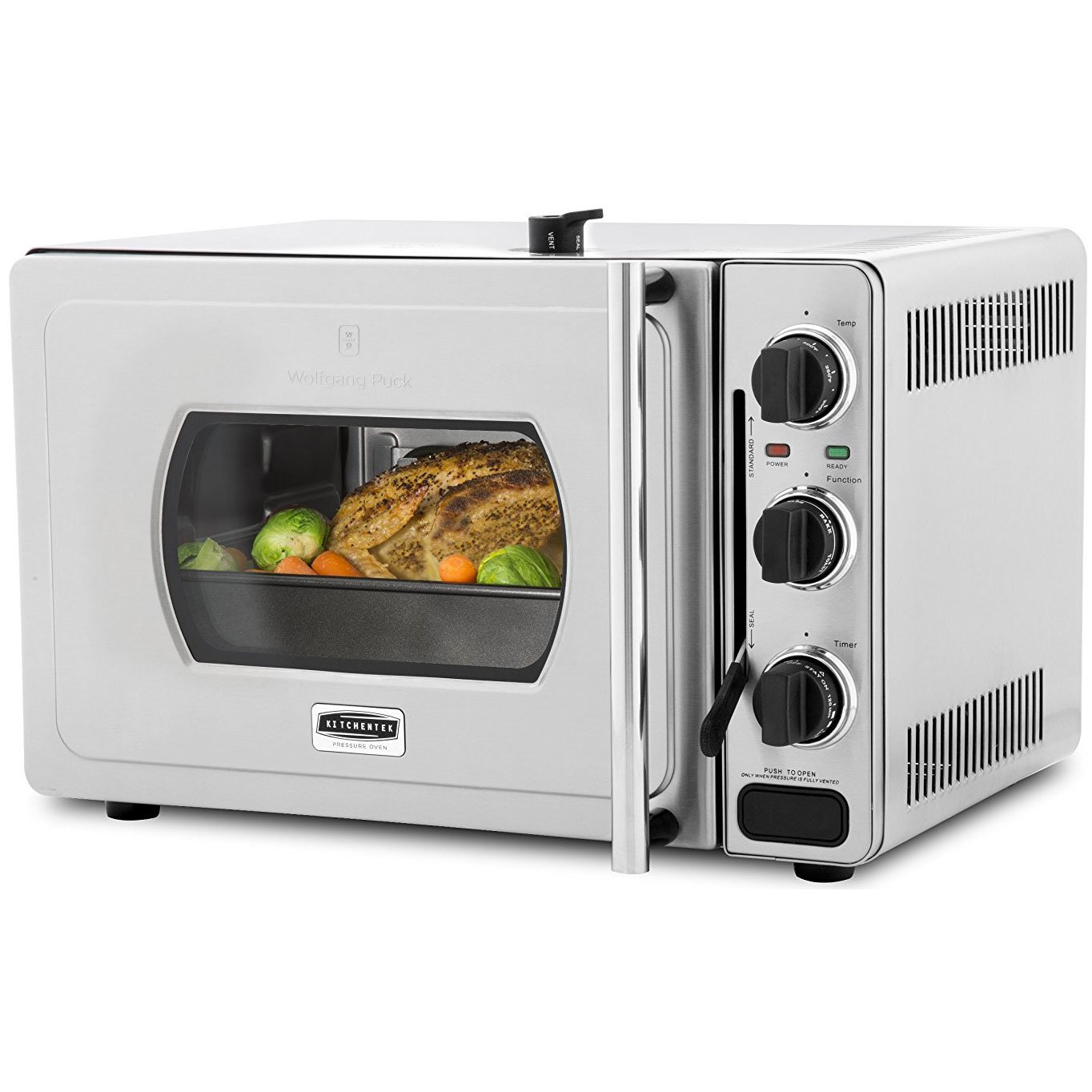 An image of Wolfgang Puck WPBROR1002 Silver Toaster Oven | Toasty Ovens 