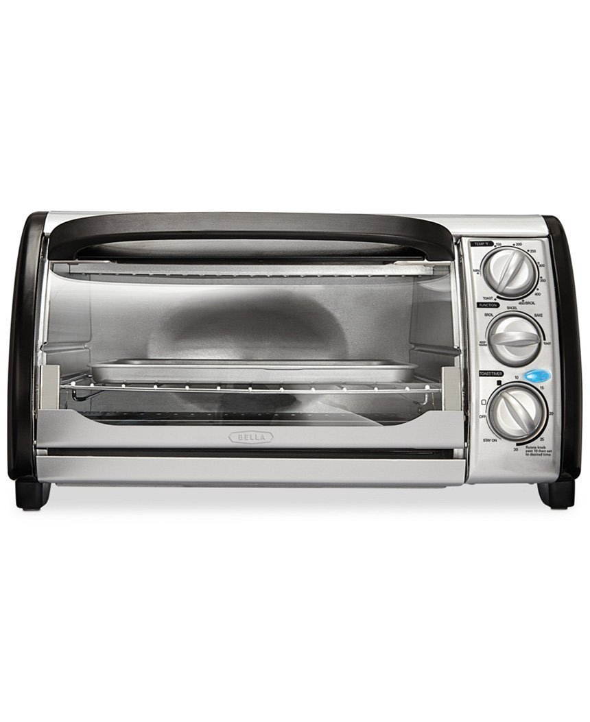 An image related to Bella COMINHKR092246 Grey Four Slice Toaster Oven