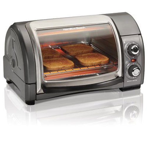 An image related to Hamilton Beach 31334 Black Four Slice Toaster Oven