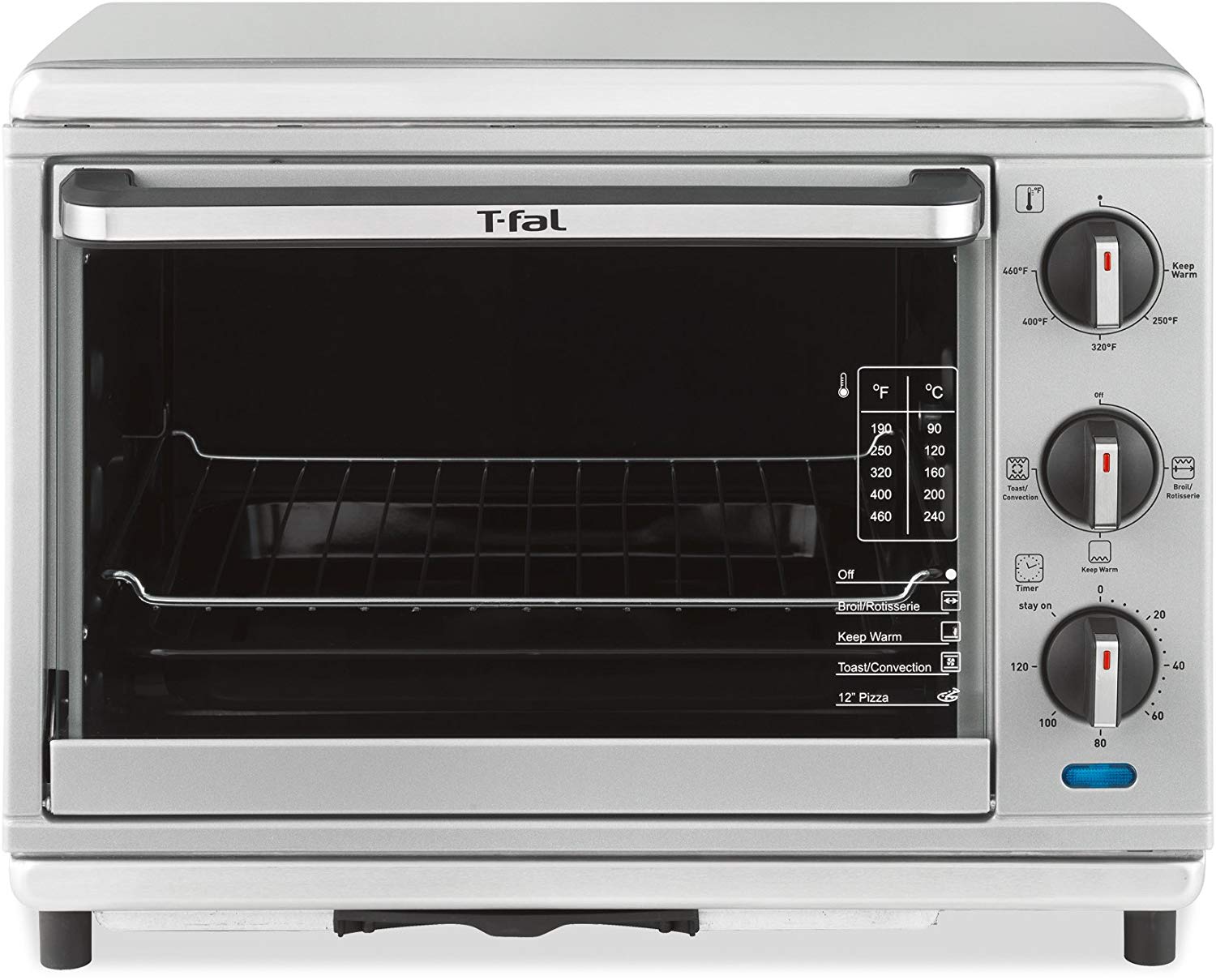 An image of T-Fal 1500578191 Silver Convection Six Slice Toaster Oven | Toasty Ovens 