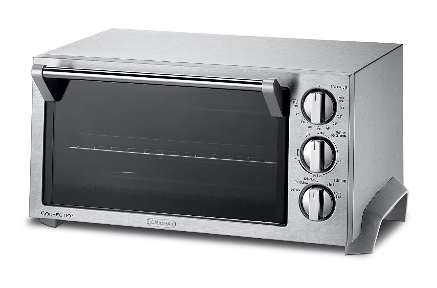 An image of DeLonghi EO1270 Silver Convection Large Six Slice Toaster Oven