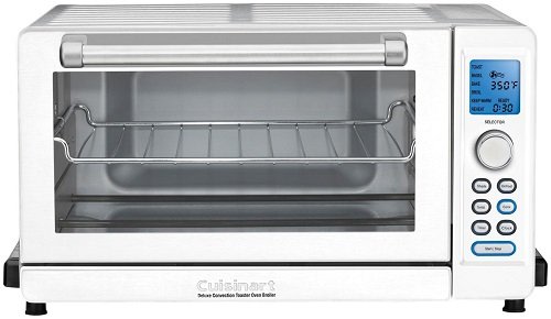 An image of Cuisinart Deluxe TOB-135W White Convection Six Slice Toaster Oven | Toasty Ovens 