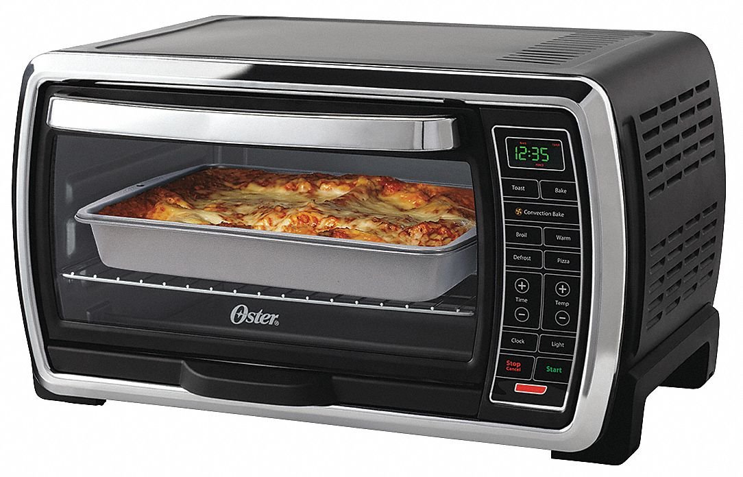 An image of Oster TSSTTVMNDG-001 Black Convection Countertop Seven Slice Toaster Oven