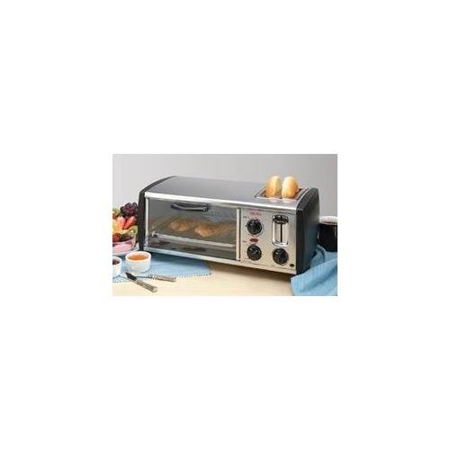 An image of Aroma ABT-218 Stainless Steel Extra Wide Two Slice Toaster Oven | Toasty Ovens 