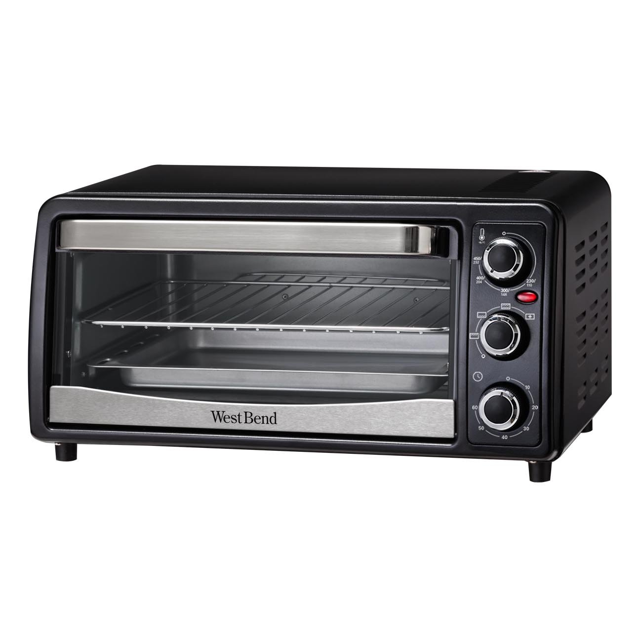 An image of Westbend 74107 Black Convection Six Slice Toaster Oven | Toasty Ovens 