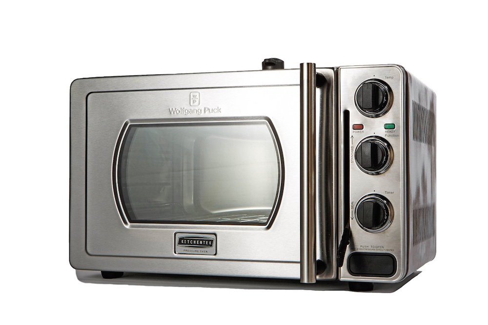 An image of Wolfgang Puck Essential Silver Conventional Countertop Compact Toaster Oven | Toasty Ovens 