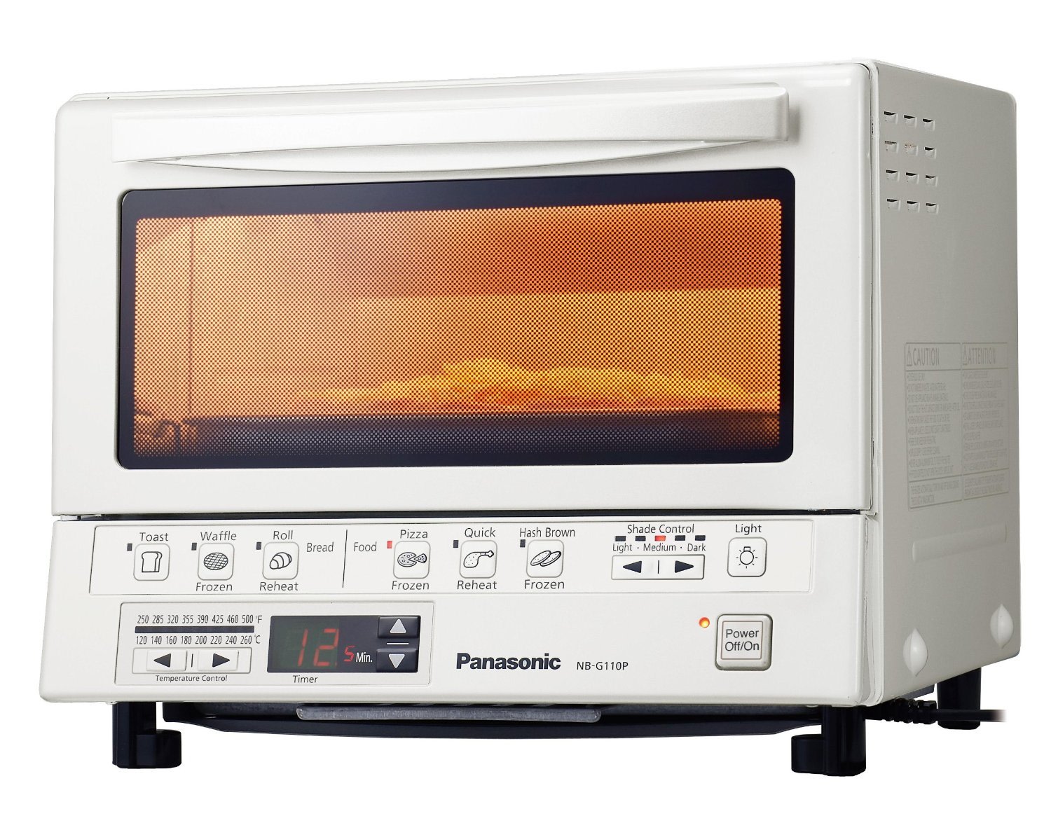 Panasonic FlashXpress White Four Slice Toaster Oven Toasty Ovens