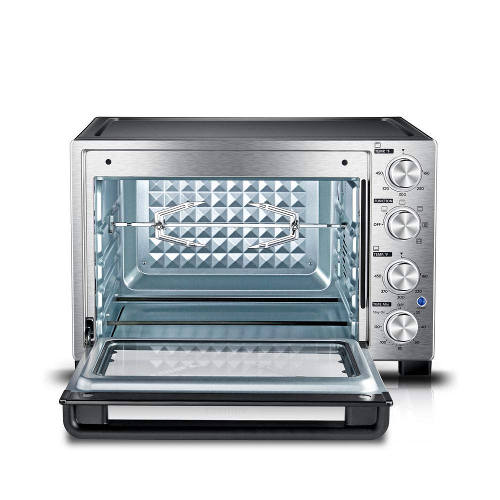 An image of Toshiba MC32ACG-CHSS Stainless Steel Convection Large 12 Slice Toaster Oven