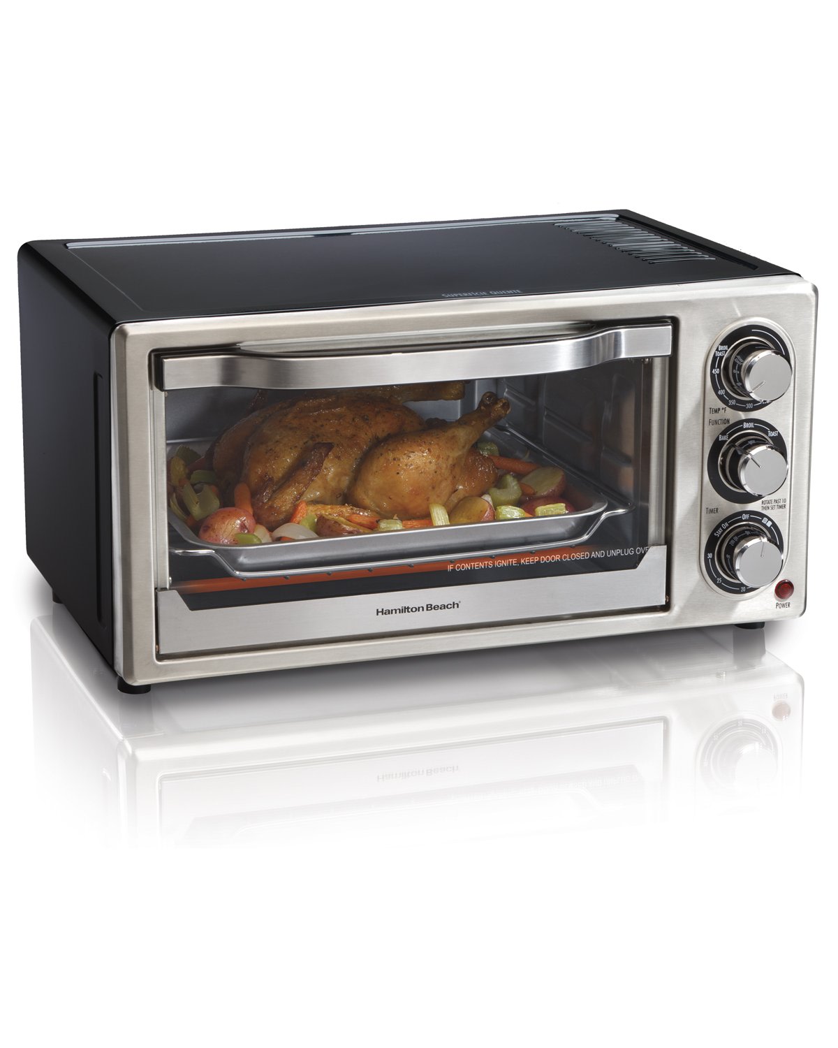 Hamilton Beach 31510 Black Six Slice Toaster Oven Toasty Ovens