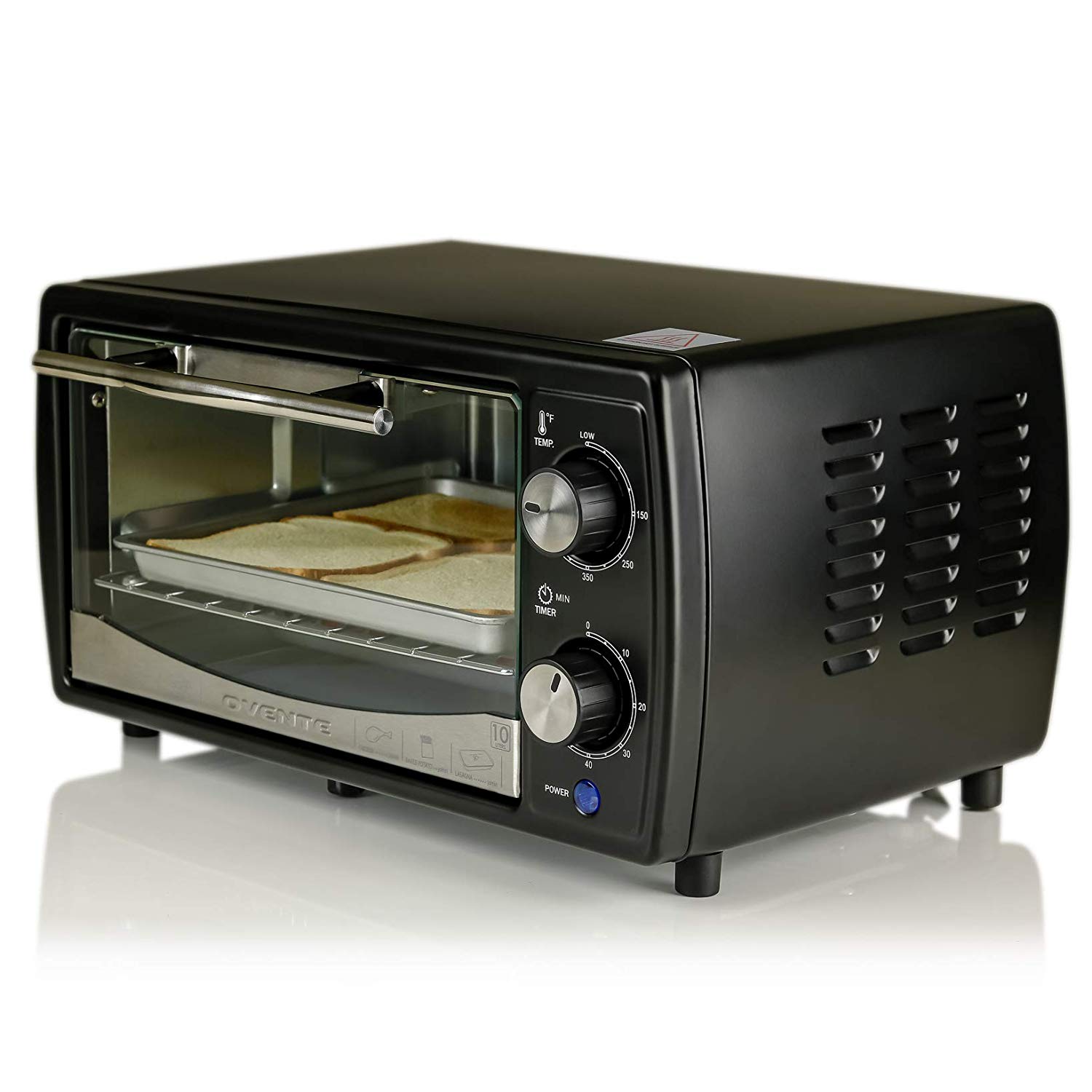 An image of Ovente TO6895B Black Large Toaster Oven | Toasty Ovens 