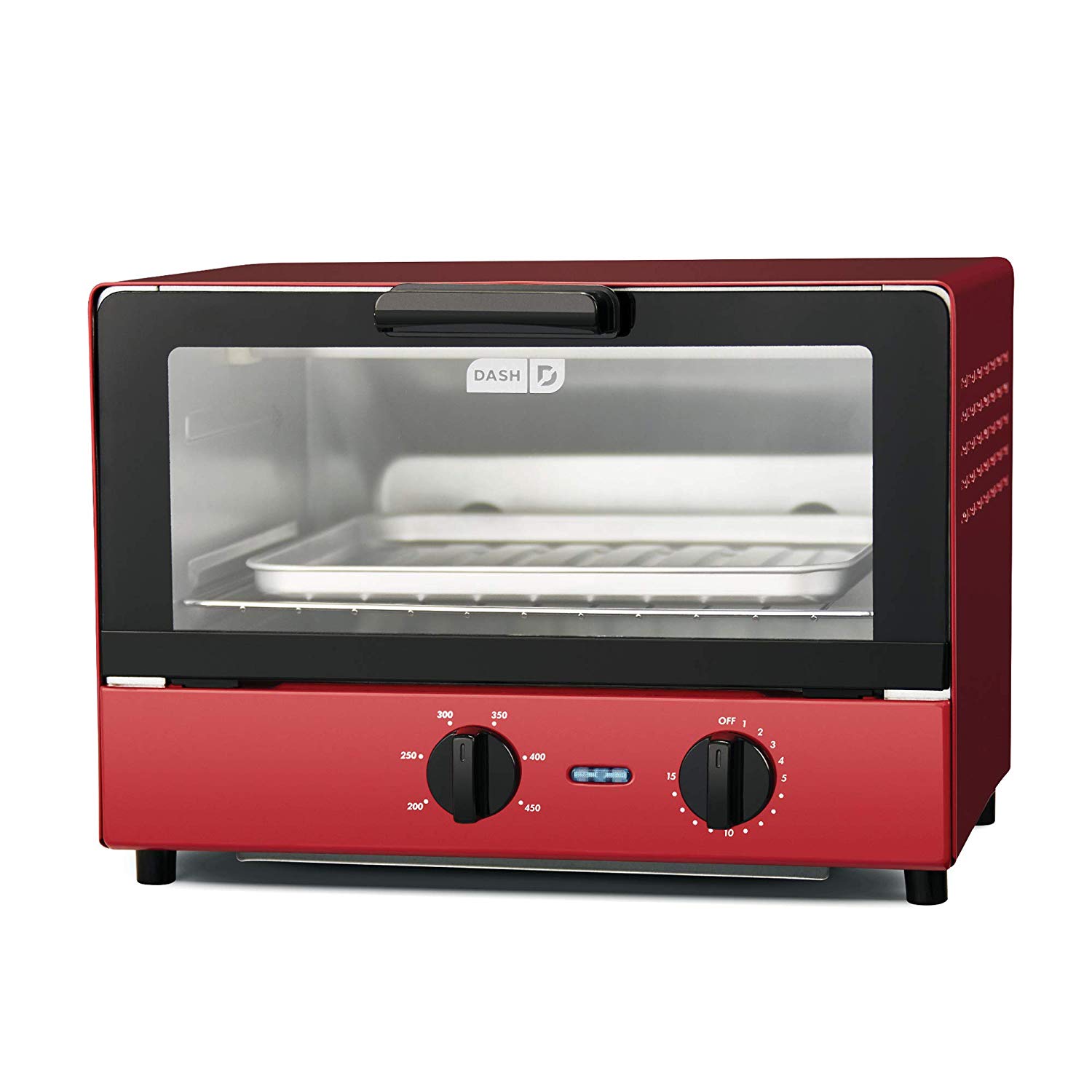 An image related to DASH DCTO100GBRD04 Red Countertop Compact Toaster Oven