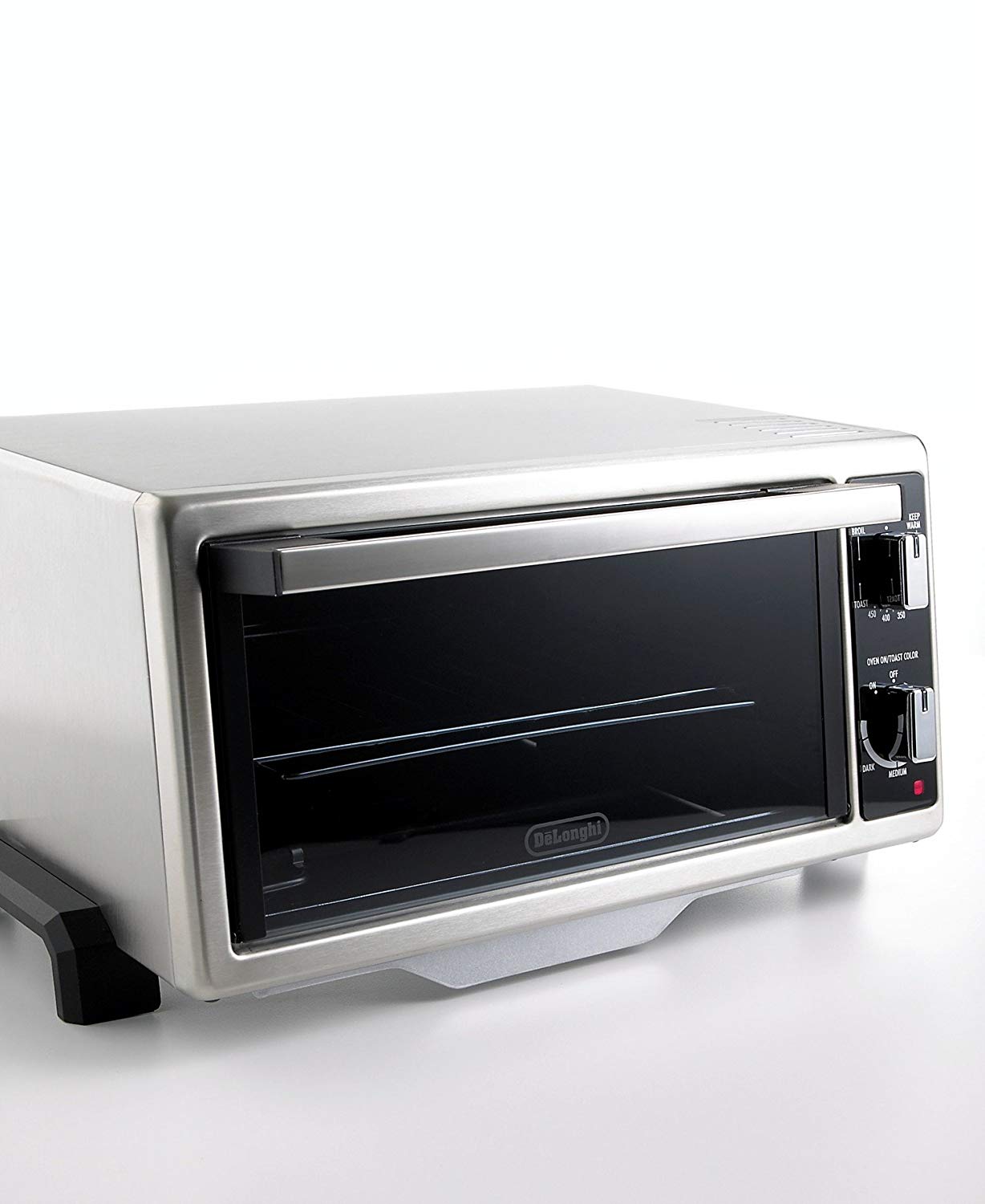 An image related to DeLonghi EO420 Silver Four Slice Toaster Oven