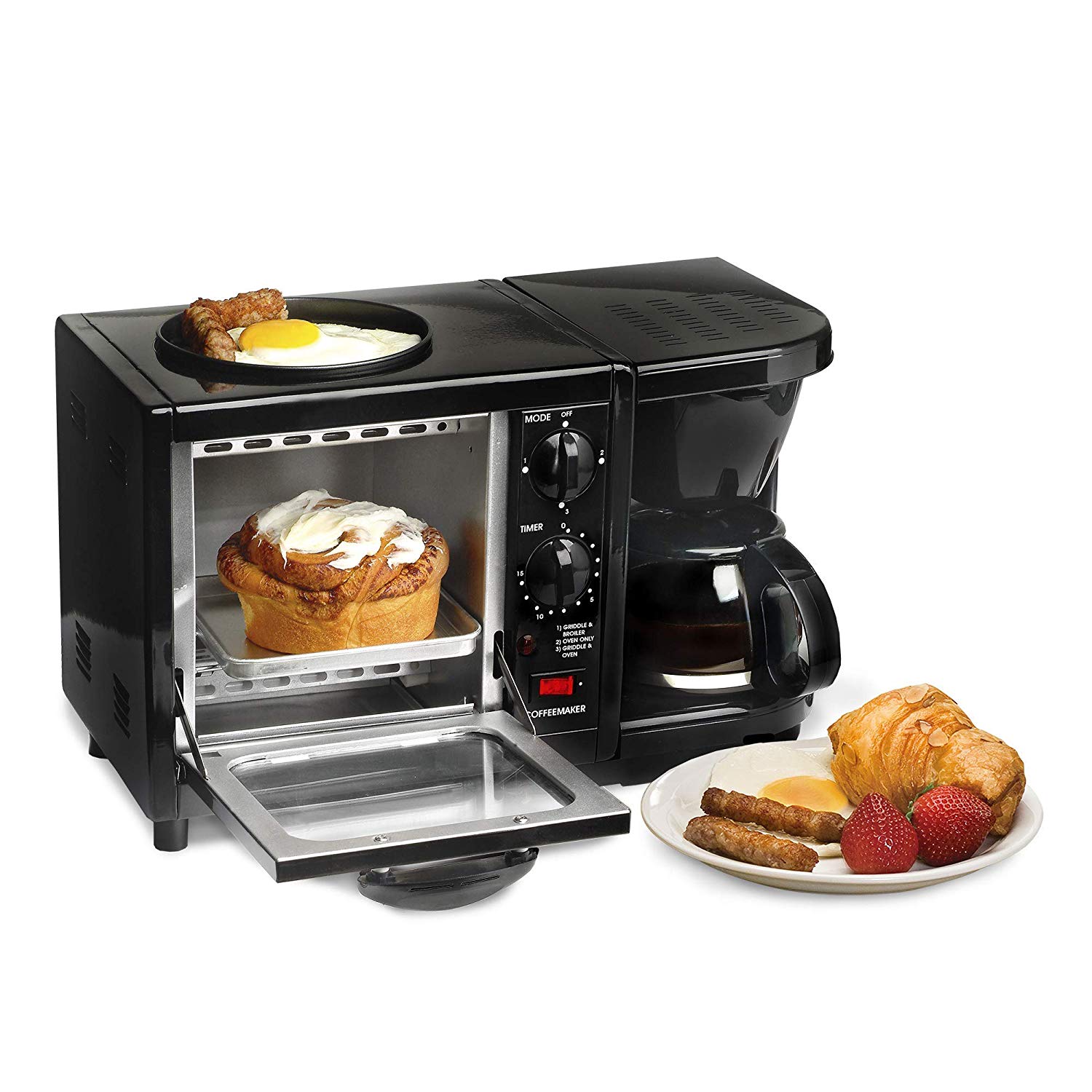 An image of Maxi-Matic Elite Cuisine EBK-200B Black Toaster Oven | Toasty Ovens 