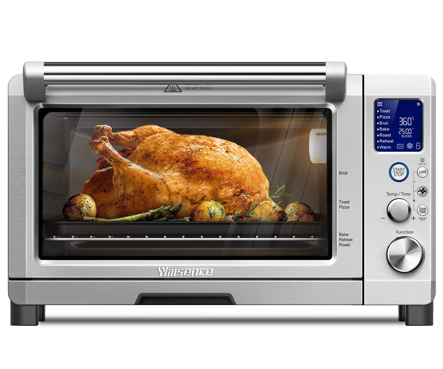 An image of Willsence Silver Convection Countertop Six Slice Toaster Oven | Toasty Ovens 