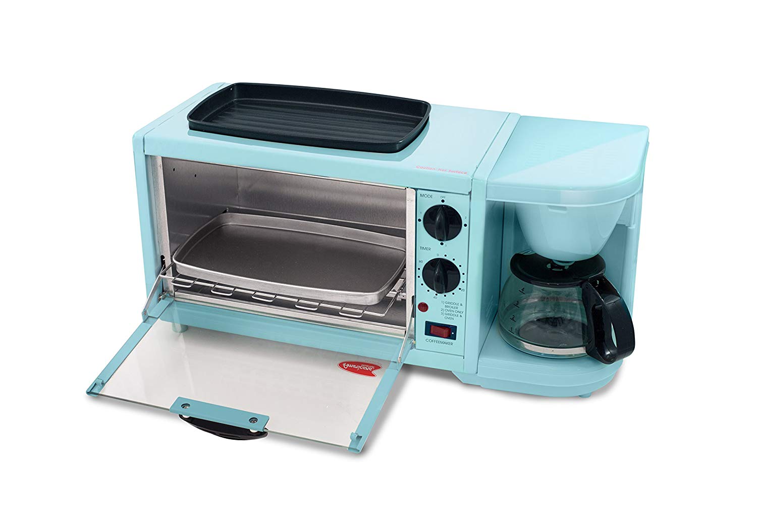 An image of Maxi-Matic Elite Platinum EBK-300BL Blue Air Fryer Countertop Extra Large Toaster Oven | Toasty Ovens 