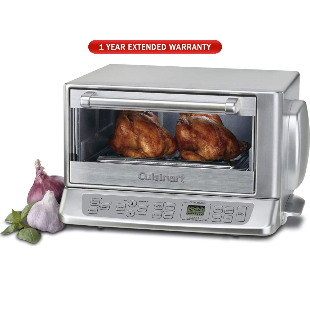 An image related to Cuisinart E2CUITOB195 Brushed Chrome Convection Countertop Extra Large Six Slice Toaster Oven