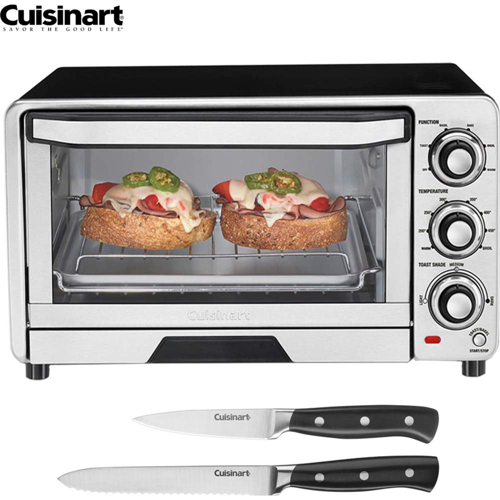 An image of Cuisinart TOB-40FR Silver Four Slice Toaster Oven | Toasty Ovens 