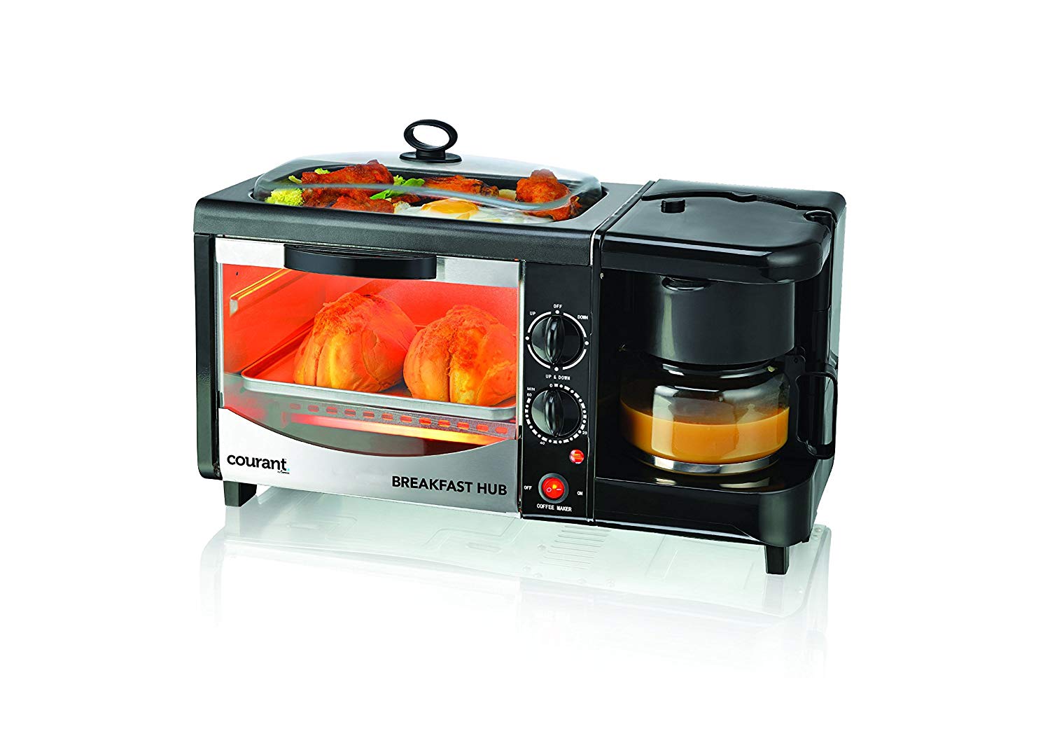 Elite Cuisine EBK-200B 3-in-1 Breakfast Center, Black