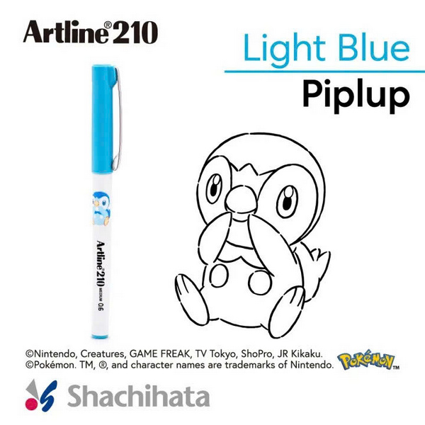 Bút lông kim Artline Pokemon EK-210NPM, Xanh nhạt, 0.6mm