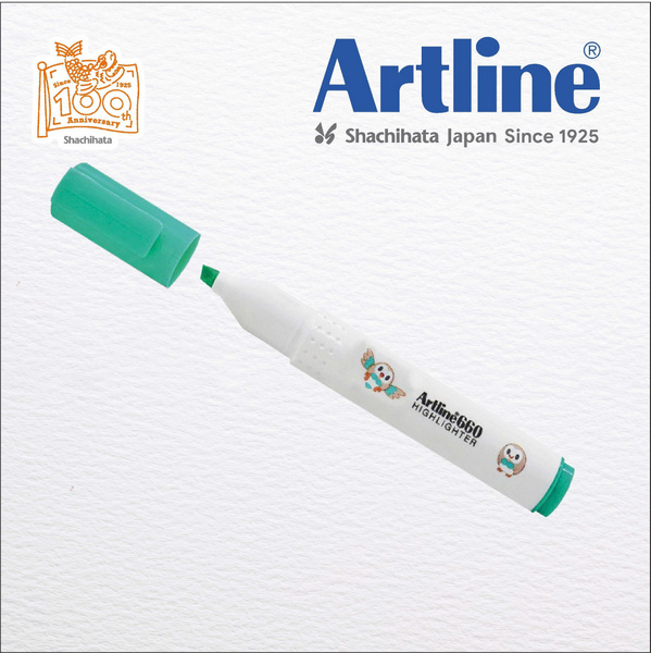 Bút dạ quang Artline Pokemon EK-660NPM, Lục nhạt, 1.0-4.0mm