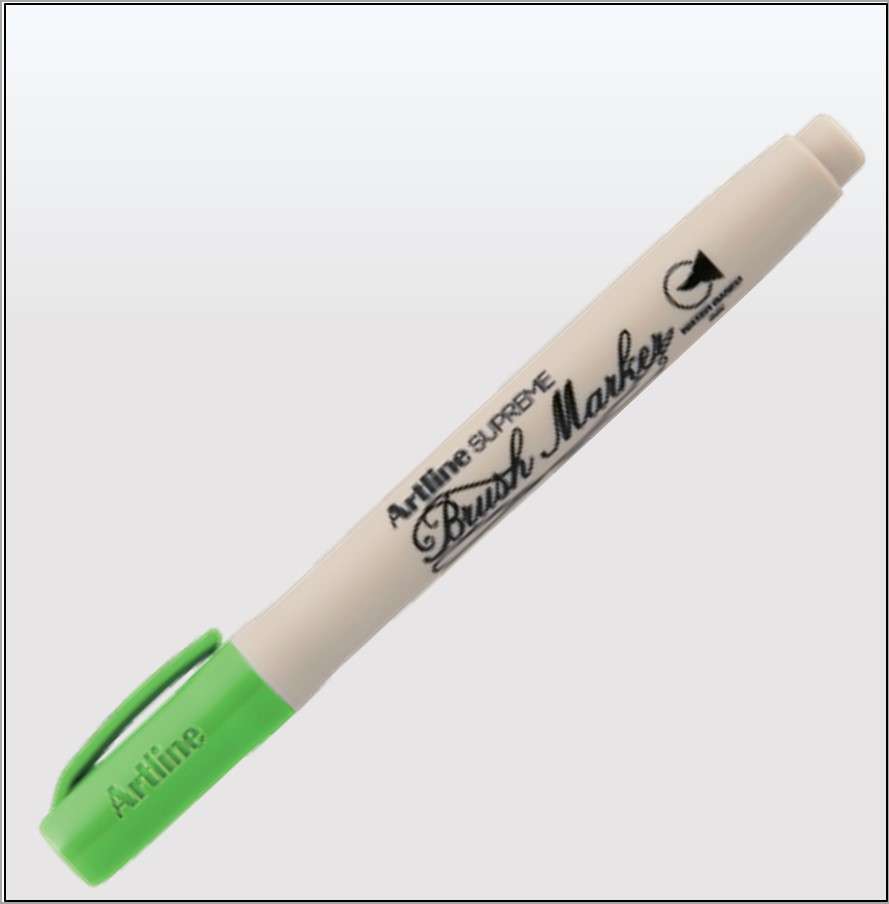 Bút lông đầu cọ Artline Supreme EPF-F,Vàng chanh