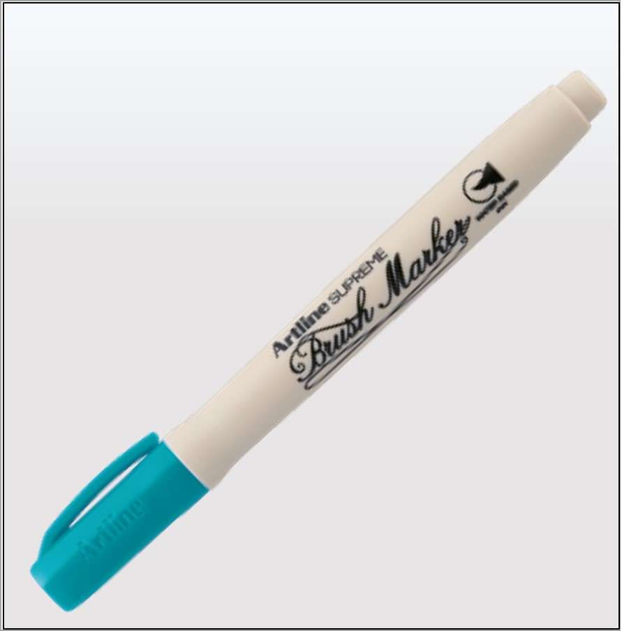 Bút lông đầu cọ Artline Supreme EPF-F,Xanh ngọc
