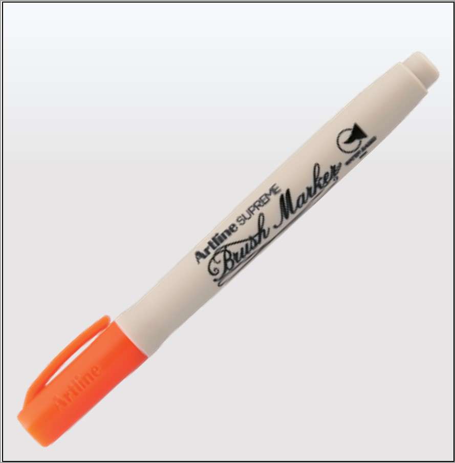 Bút lông đầu cọ Artline Supreme EPF-F,Cam