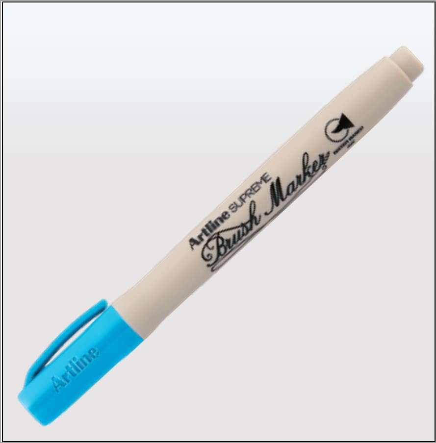 Bút lông đầu cọ Artline Supreme EPF-F,Xanh nhạt