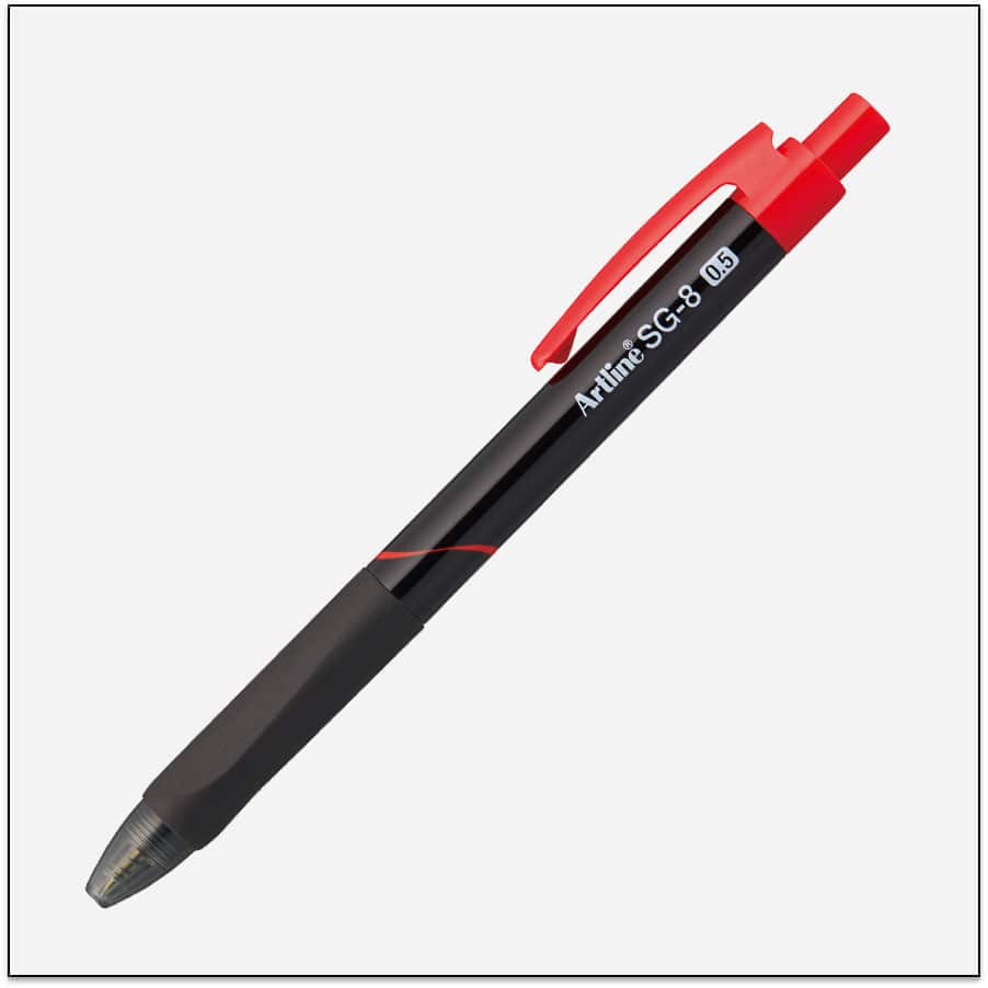 Bút bi bấm Artline EGB-SG8850,Đỏ,0.5mm