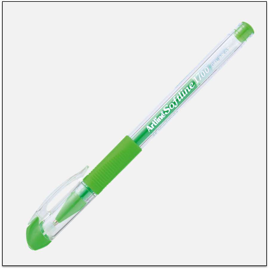 Bút bi mực gel Artline EGB-1700, Lục nhạt,0.7mm