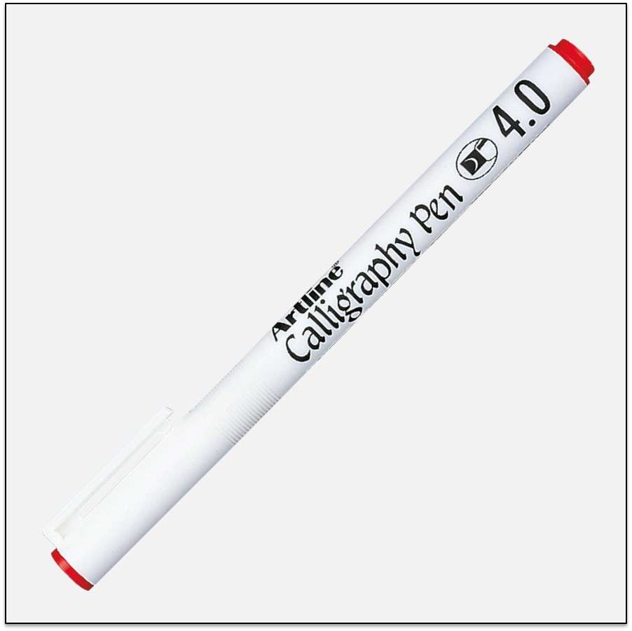 Bút viết thư pháp Artline EK-244,Đỏ,4.0mm