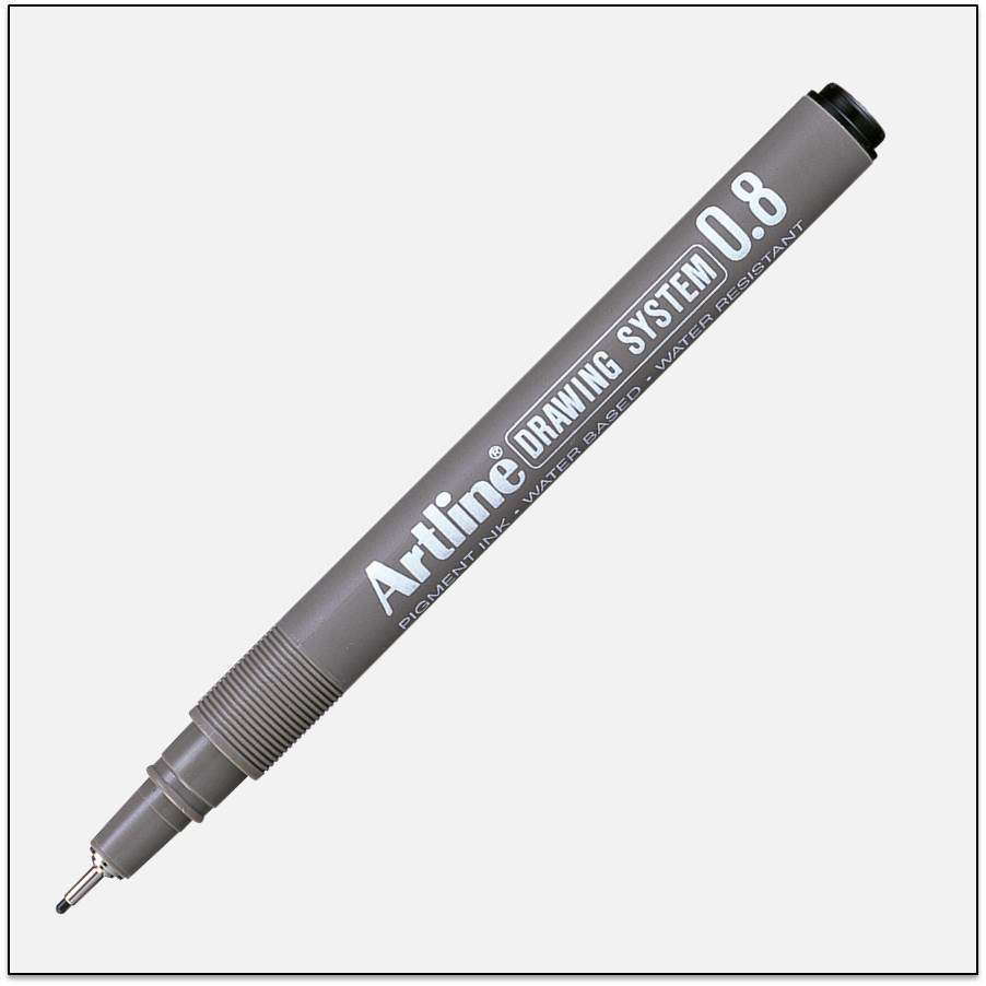 Bút vẽ kỹ thuật Artline EK-238,Lục,0.8mm