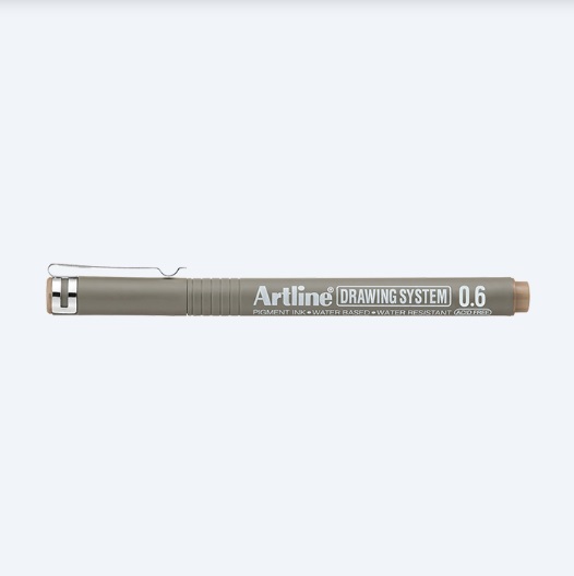 Bút vẽ kỹ thuật Artline EK-236,Nâu nhạt,0.6mm