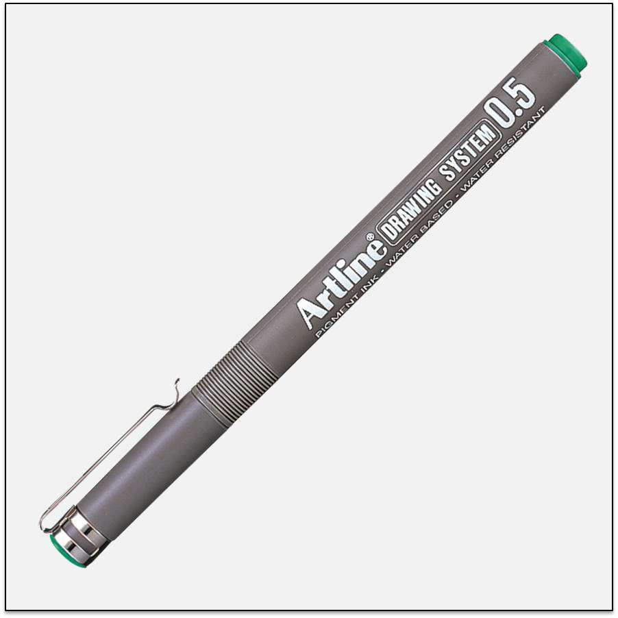 Bút vẽ kỹ thuật Artline EK-235,Lục,0.5mm