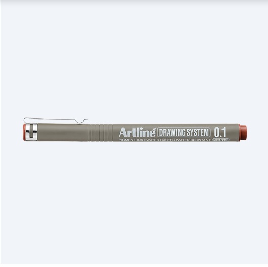 Bút vẽ kỹ thuật  Artline EK-231,Nâu đỏ,0.1mm