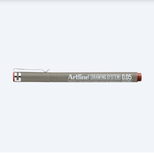 Bút vẽ kỹ thuật Artline EK-2305,Nâu đỏ,0.05mm