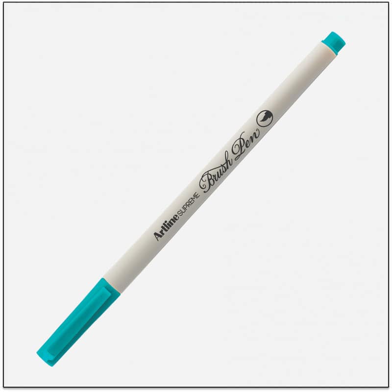 Bút lông đầu cọ Artline Supreme EPFS-F,Xanh ngọc